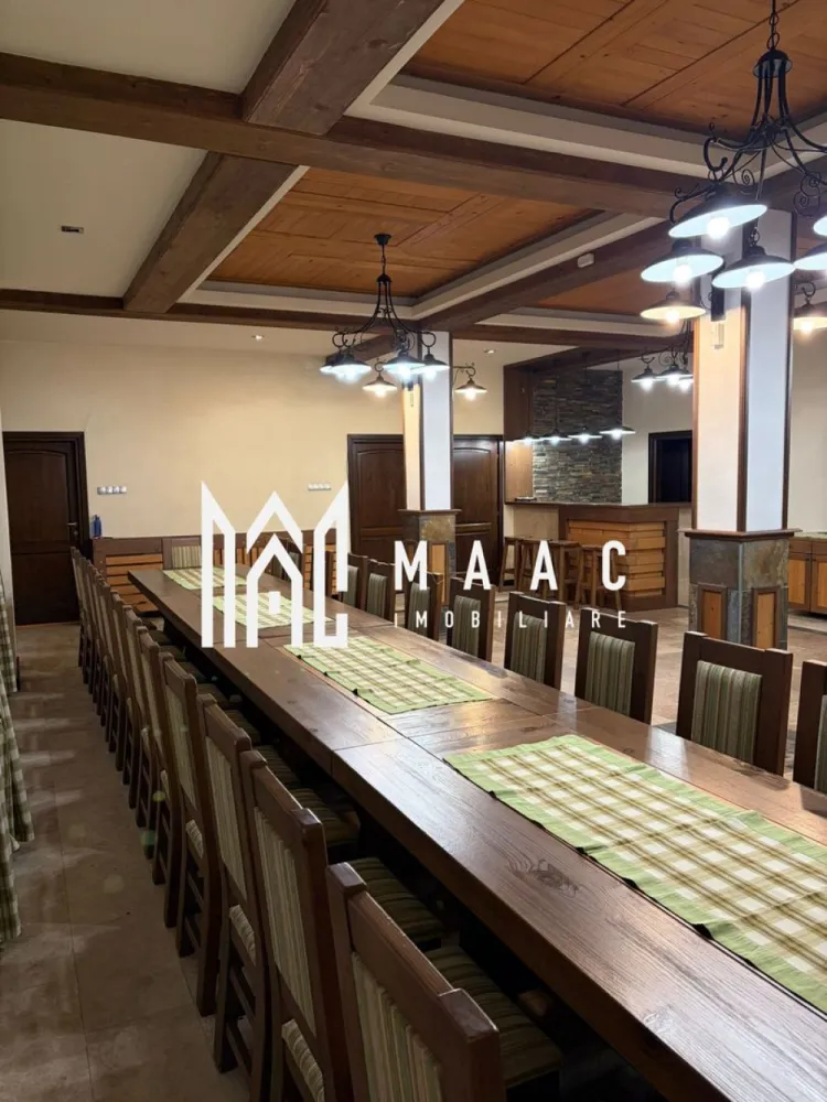 Complex turistic cu SPA I Teren 2.100 mp | 600 mp utili I Valea Lotrioarei Sibiu - MAAC va propune spre vanzare Pensiune in Valea Lotrioarei, jud. Sibiu. Proprietate turistică cu potențial ridicat | Investiție + exploatare imediată. Situată într-un cadru natural spectaculos, pe Valea Lotrioarei, județul Sibiu, Pensiunea oferă liniște, intimitate și acces direct la râu, fiind ideală atât pentru activitate turistică, cât și pentru organizarea de evenimente private sau corporate. Descriere proprietate- Pensiunea principală dispune de 12 camere, astfel: 10 camere duble cu bai, 2 apartamente, living generos, zonă de agrement cu șemineu, sală de conferințe, zonă SPA – jacuzzi și saună, bucătărie profesională cu doua compartimente. Încălzire centralizată, cu centrală proprie. Pe același teren se mai află două vile independente: - Vila 1 – 5 camere,hol si baie. - Vila 2 – 5 camere,hol si baie. Facilități exterioare: filigorie cu vedere directă la râu, zonă de relaxare amenajată la râu, în proprietate, parcare auto, magazie pentru lemne. Până la finalizarea vânzării, Pensiunea se închiriază exclusiv integral, în regim închis, fiind disponibilă pentru evenimente private, corporate, team-building-uri sau reuniuni de familie. Pensiunea se vinde ca afacere la cheie, complet funcțională și operațională, fără a necesita investiții suplimentare. Proprietatea este pregătită pentru exploatare imediată, având istoric de funcționare și potențial demonstrat de profitabilitate, fiind ideală pentru investitori care caută un business stabil în turism. Pentru mai multe detalii si programarea unei vizionari va rugam sa specificati ID: CP2861391. }}