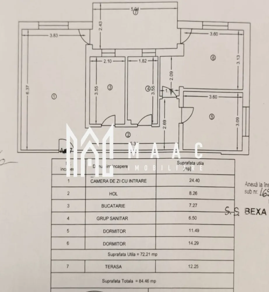 Apartament 3 camere | Etaj 1 | Decomandat | Arhitectilor