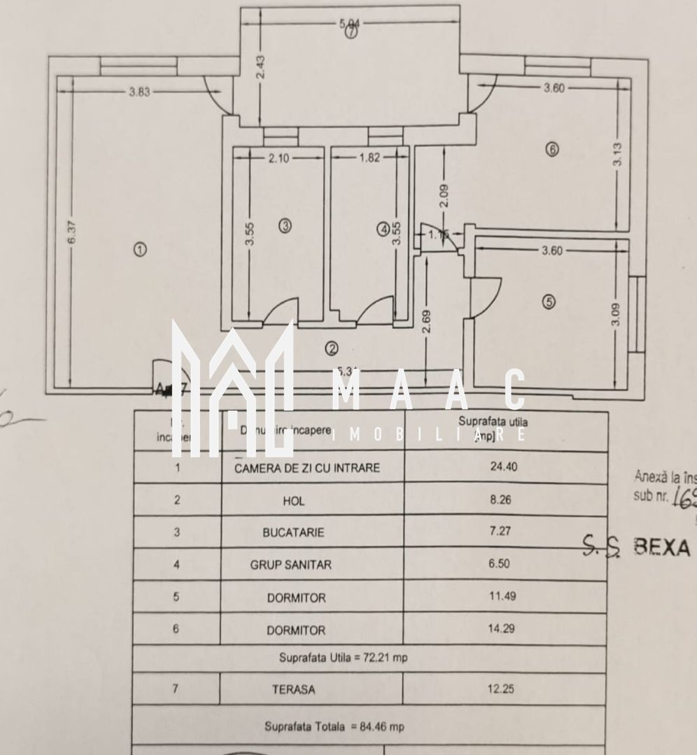 Apartament 3 camere | Etaj 1 | Decomandat | Arhitectilor