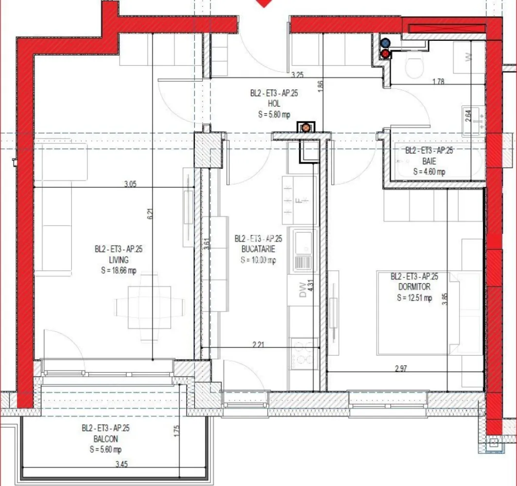 Apartament 2 camere - Proiect nou Sibiu COMISION ZERO - Proiect Rezidential nou pe Calea Surii Mici,include spații verzi generoase ideale pentru relaxare. locul de joacă dedicat copiilor, 315 locuri de parcare – atât subterane, cât și supraterane – alături de stații de încărcare pentru mașini electrice și boxe de depozitare. Confortul din interior este completat de finisaje premium, încălzire în pardoseală, lifturi moderne și centrală termică pe gaz, la nivel de bloc, care optimizează eficiența energetică și costurile. Structura blocurilor este din beton armat monolit, iar pereții exteriori, interiori și de compartimentare sunt construiți din cărămidă. Suprafata utila: 51.56 mp Suprafață balcon/terasă: 5.6 mp Compartimentare: Living, bucatarie, dormitor, baie, hol. Predare la ALB: Pereți tencuiți, gletuiți, amorsă și strat de vopsea lavabilă albă, pardoseli cu șapă mecanizată, tâmplărie din PVC cu 3 foi de sticlă și profil de 5 camere, instalații electrice, tablou electric curenți tari și curenți slabi, incălzire în pardoseală Uponor, infrastructură cablată pentru termostate, contoare de utilități montate (apometru, electric, gaz), videointerfon, ușă la intrare. *Locul de parcare (subteran 10000 euro sau suprateran 5000 euro) și boxa de depozitare (1200 euro/mp) se achizitioneaza separat. Pret: 99.000 euro + Tva Se poate achizitiona atat cash cat si cu credit ipotecar! 0752.088.381- Roxana }}