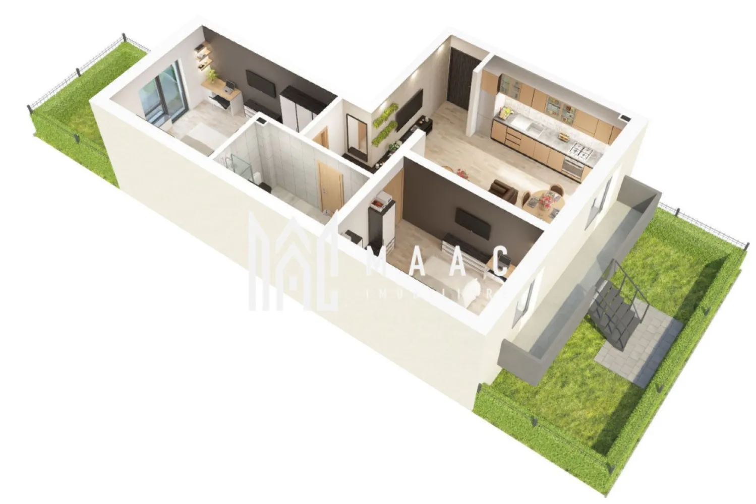 Apartament 3 camere I Doamna Stanca I Sibiu | Grădină 47 mp | Comision 0 - MAAC Imobiliare vă prezintă un apartament 3 camere cu două grădini proprii, situat în zona rezidențială Doamna Stanca din Sibiu, într-un imobil nou P+3, construcție 2025, realizat de un dezvoltator cu experiență și reputație excelentă. Proprietatea oferă avantajul rar al unui spațiu exterior generos, ideal pentru relaxare, zonă verde proprie sau loc de joacă pentru copii. Suprafață și compartimentare: Suprafață utilă: 61,2 mp Balcon: 7,8 mp Grădină 1: 30,95 mp – acces direct din living și bucătărie Grădină 2: 16,05 mp – acces din dormitorul matrimonial Suprafață totală grădini: 47 mp Compartimentarea este eficientă, cu spații bine delimitate și lumină naturală din abundență. Beneficii: Loc de parcare GRATUIT inclus Bloc cu regim redus de înălțime (P+3) Construcție la standard premium Zonă rezidențială în plină dezvoltare Modalitate de plată: 15% avans la antecontract 85% la semnarea contractului final Prețuri: Varianta ALB: 107.438 € + TVA Total: 130.000 € Varianta LA CHEIE: preț stabilit în funcție de preferințele de finisare Comision 0% pentru cumpărător. Pentru mai multe detalii sau pentru a programa o vizionare, nu ezitați să ne contactați. Menționați ID-ul anunțului: CP2944980. }}