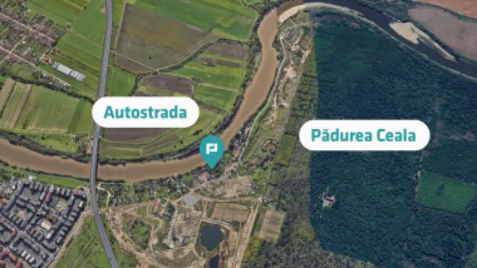 Teren intravilan 2.600 mp pe Malul Mureșului Alfa