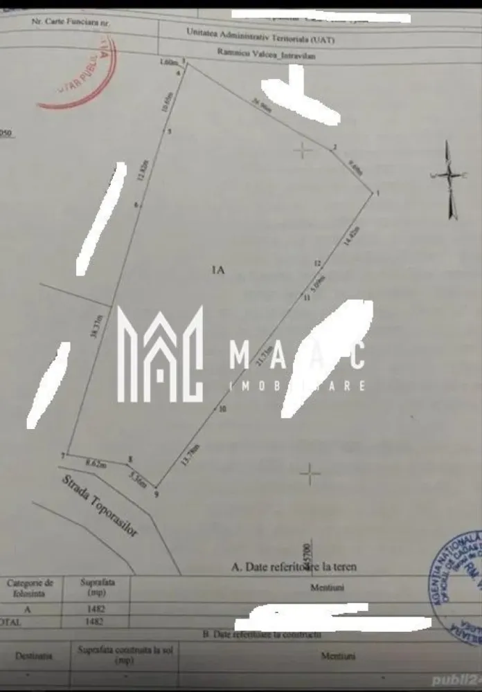 Teren intravilan Copacelu | 6km de centru Rm. Valcea - MAAC Imobiliare vă propune spre vânzare un teren situat în Copăcelu, la doar 6 km de centrul municipiului Râmnicu Vâlcea. Terenul are o suprafață generoasă de 1.482 mp și beneficiază de deschidere la strada principală, oferind acces facil și vizibilitate foarte bună. Suprafață: 1.482 mp Deschidere la strada principală Utilități pe proprietate: apă și curent Zonă liniștită, cu peisaj natural deosebit Proprietatea se remarcă prin cadrul natural superb, fiind situată într-o zonă cu pădure, ideală pentru cei care își doresc liniște, aer curat și intimitate, fără a se îndepărta prea mult de oraș. Este o alegere excelentă pentru construcția unei locuințe familiale sau a unei case de vacanță. 📍 Localizare avantajoasă – în Copăcelu, la doar 6 km de centrul orașului Râmnicu Vâlcea, cu acces rapid către toate punctele de interes. Pentru mai multe informații sau programarea unei vizionări, echipa MAAC Imobiliare vă stă la dispoziție! CP2945329 }}