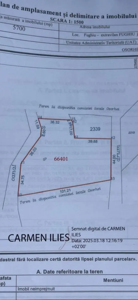 5700 mp Teren intrav. zona Mini Paradis, deschidere 44 ml- 28 eur/mp - Terenul este situat aproape de rest/hotel Mini Paradis . Cu o suprafata de 5700 mp, front stradal 44 ml , oferind multiple posibilitati de dezvoltare : constructie hala, service auto, inclusiv parcelare pt locuri de casa, utilitatile fiind prezente in zona. Pret : 28 euro/mp neg Contact: Sorin Gligor Tel: 0731290032 }}