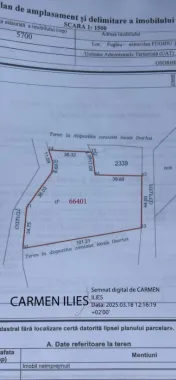 5700 mp Teren intrav. zona Mini Paradis, deschidere 44 ml- 28 eur/mp