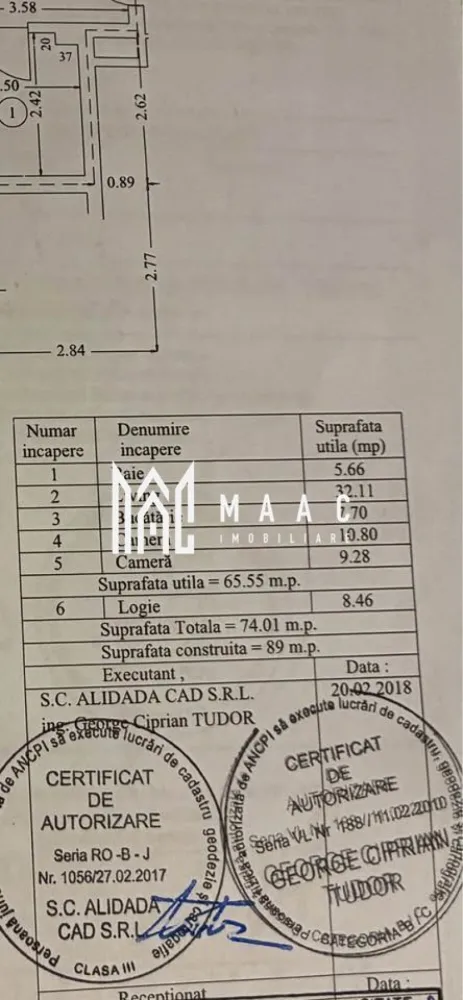 Apartament 3 camere | zona centrala | parter | 74 mp