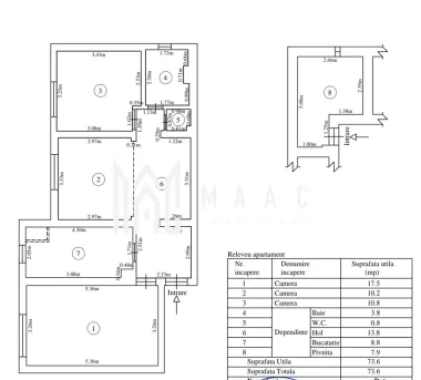 Apartament 3 camere | Parter înalt | Pivnita | Terezian