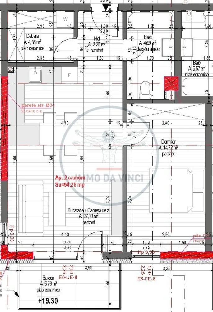 Apartement 2 camere 55mp bloc NOU Marasti | Bulgaria Cluj Napoca