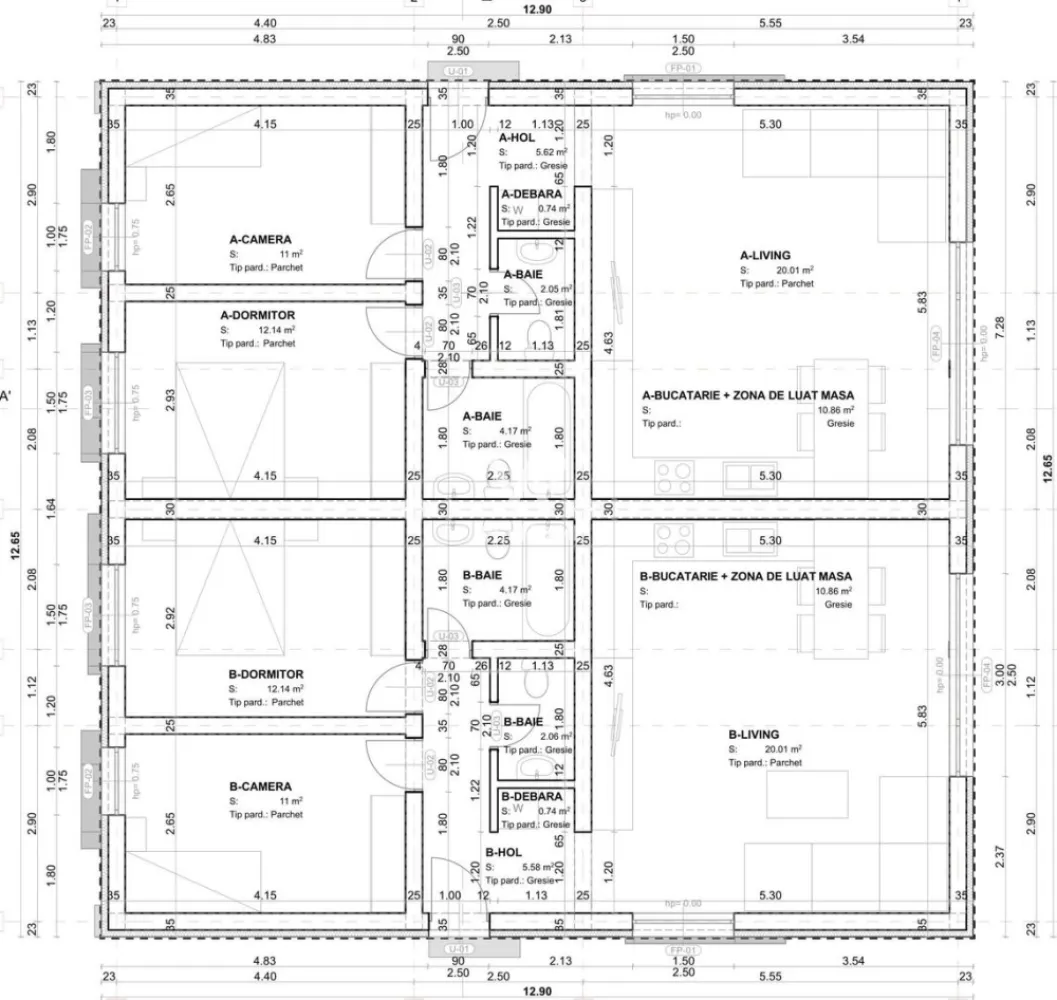 Casa Noua pe Parter - LA CHEIE - Sibiu, Talmaciu - Casa de tip duplex, ansamblu rezidential, case noi, zona in dezvoltare - Talmaciu, Sibiu - Proiect nou, realizat doar pe plan parter, pentru cei care doresc acest tip de confort - Casele sunt localizate in zona Campul Cibinului, cu acces din DN1 si autostrada - Teren alocat unei case - 235 mp, deschiderea la strada fiind 10 m - Casa are 67 mp utili si cuprinde: hol, debara, living cu bucatarie, 2 dormitoare si 2 bai - Curtea ofera spatiu pentru 2 autoturisme, in partea din fata, zona din spate fiind dedicata relaxarii - Casa se preda imediat, Finisata LA CHEIE racorduri utilitati si instalatii electrice, inclusiv trifazic, usa intrare, ferestre termopan, incalzire in pardoseala. -Pompa de caldura/centrala pe curent nu este inclusa in pret. - Exterior finisat " la cheie" - izolatie de 10 si tencuiala decorativa, acoperis tigla, curtea partial pavata si imprejmuita Spune " ACASA" noului tau camin, alegand una dintre casele disponibile! PRET VANZARE: 125000 Euro, avans minim 5% Cele mai noi locuinte le gasesti pe welhome.ro }}
