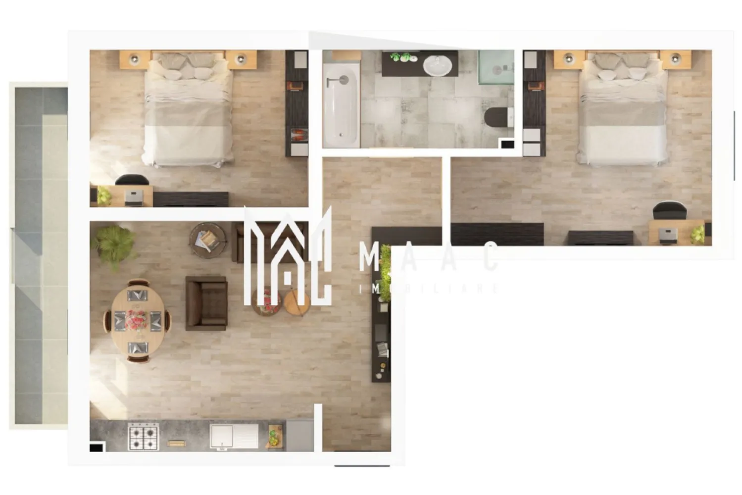 Apartament 3 Camere cu Grădină Privată – Ansamblu Nou