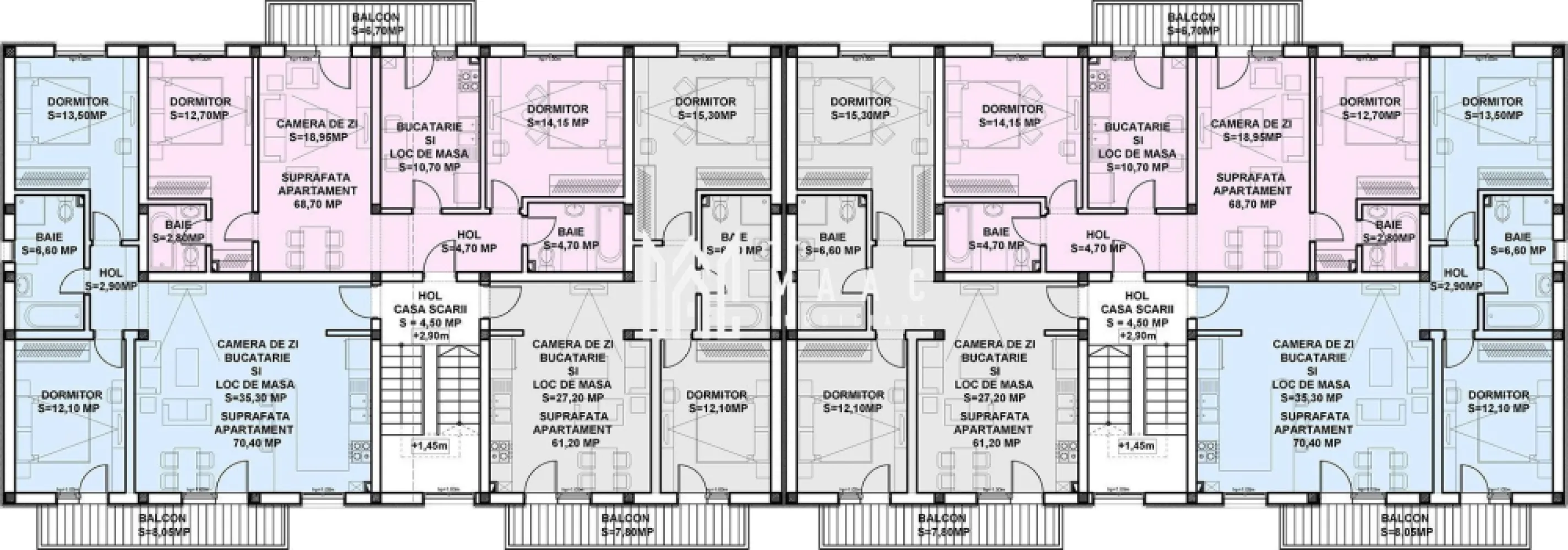 Apartament 3 Camere – Ansamblu Nou, Zona Doamna Stanca