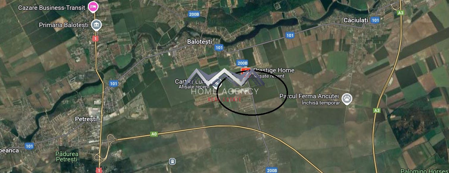 Teren 9700 mp Balotești – Ideal ansamblu rezidențial, acces rapid, utilități