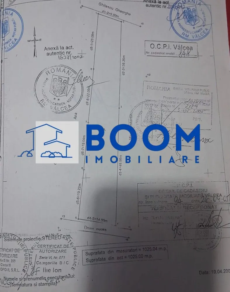 Teren Vladesti | 1025 MP | Zona White Department - BOOM Imobiliare vă propune spre vânzare un teren intravilan situat în localitatea Vlădești, într-o zonă liniștită și în plină dezvoltare, în apropierea piscinei White Department.

Terenul are o suprafață de 1.025 mp și beneficiază de o deschidere stradală de 15 metri liniari, fiind ideal pentru construirea unei locuințe individuale. Amplasarea oferă o priveliște superbă, perfectă pentru cei care își doresc confort, intimitate și un cadru natural plăcut.

Utilitățile (apă, curent, gaz) sunt la limita de proprietate, iar zona este într-o continuă expansiune, cu mai multe case noi aflate în construcție, ceea ce face ca investiția să fie una sigură și avantajoasă.

Acces facil, vecinătate selectă și potențial excelent pentru dezvoltare rezidențială.

Pentru mai multe detalii și vizionări, BOOM Imobiliare vă stă la dispoziție.

ID: CP3195733