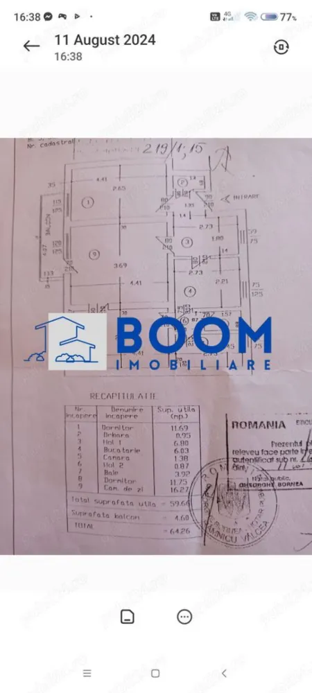 Apartament | 3 camere | Traian | Etaj 3