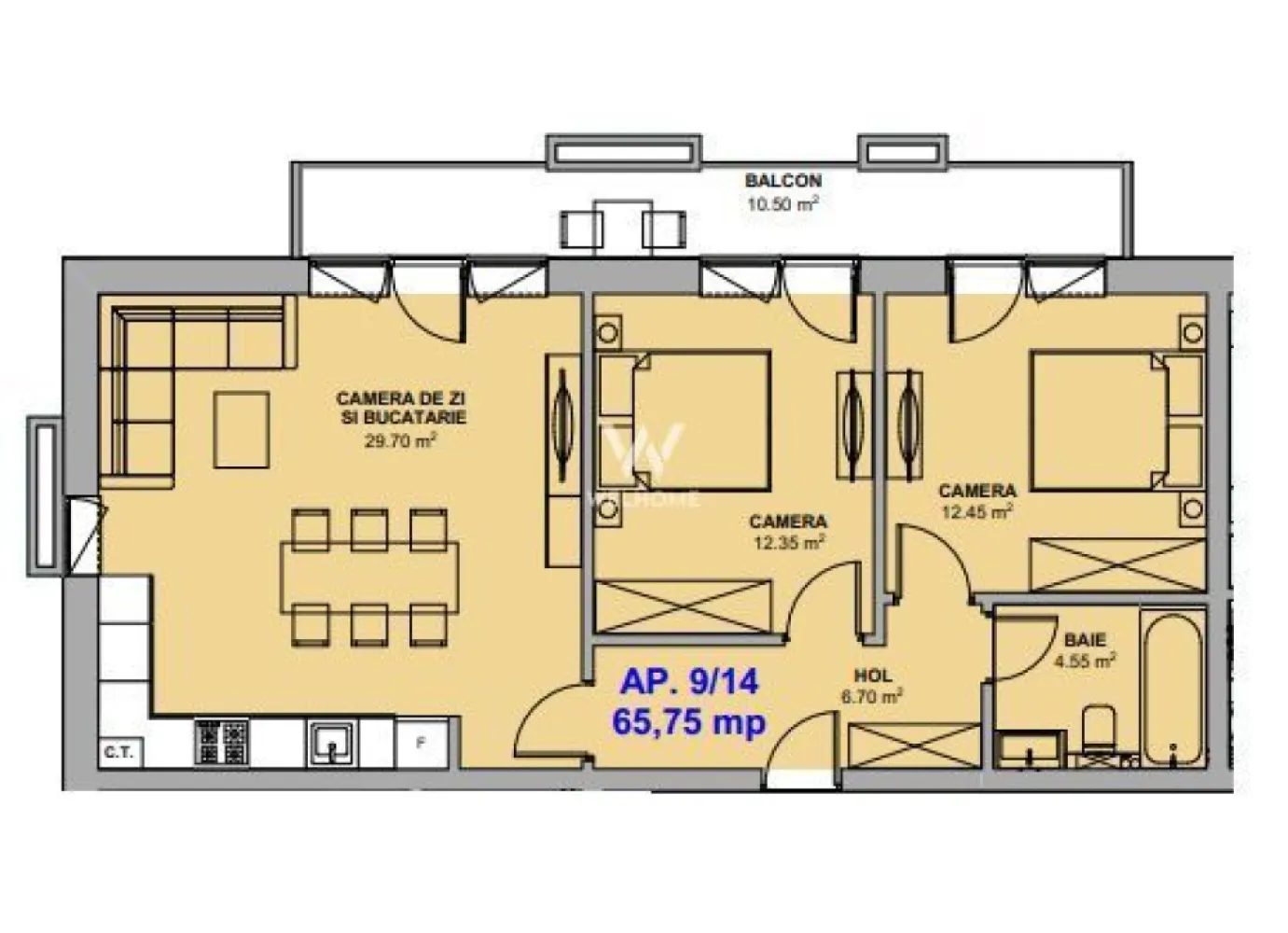 Apartament 3 camere, Prelungirea Doamna Stanca, Sibiu