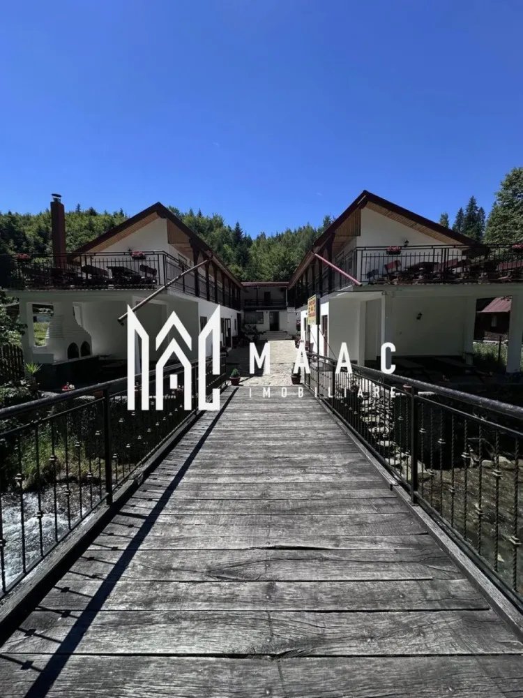 Pensiune I Poalele Munților Făgăraș I Cârțișoara, Sibiu - MAAC Imobiliare vă propune spre achiziție o afacere la cheie, situată într-una dintre cele mai turistice zone din România, la poarta de acces către Transfăgărășan. Proprietatea este cunoscută sub numele de "Complex Cazare Bâlea Transfăgărășan" și se vinde împreună cu întreaga structură a firmei (activitate continuă din 2016). Detalii Afacere și Proprietate Capacitate: 17 unități de cazare (în cele 2 corpuri principale), fiecare cu baie proprie. Anexă suplimentară: 2 unități de cazare cu baie proprie (versatile: pot fi destinate turiștilor sau personalului). Facilități: Sală de mese, bucătărie comună complet utilată, 2 terase la parter și 2 terase la etaj, zonă de grătar. Teren: 1000 mp cu parcare privată inclusă. Acces: Dublu (din DN7C și drum secundar), facilitând fluxul logistic și accesul turiștilor. Stadiu: Renovare parțială realizată în 2023. Eficiență și Dotări Sistem termic: 2 centrale termice performante (lemne/peleți) și 2 camere tehnice aferente. Operațional: Se vinde complet mobilată și utilată, permițând preluarea activității fără întrerupere. Prezență online: Istoric solid pe platformele de rezervări (Booking) și vizibilitate pe social media (Instagram: @balea_transfagarasan ). De ce să investiți în acest complex? Afacere la cheie: Istoric de profitabilitate și activitate neîntreruptă din 2016. Locație strategică: Poziționarea pe DN7C (Transfăgărășan) garantează un flux constant de turiști pe tot parcursul sezonului). Flexibilitate: Infrastructura permite atât gestionarea ca pensiune turistică, cât și adaptarea pentru grupuri organizate sau team-building-uri. Investiție sigură: Proprietatea este complet operațională, fiind gata de a genera venituri din prima zi de la preluare. Informații Suplimentare Dacă sunteți în căutarea unei investiții mature, cu o reputație consolidată în zona montană a județului Sibiu, această pensiune reprezintă opțiunea ideală. Vă invităm să ne contactați pentru a discuta detaliile financiare, analiza indicatorilor de performanță (ROI, grad de ocupare) și pentru a programa o vizionare la locație. MAAC Imobiliare – Partenerul dumneavoastră în investiții imobiliare de succes. Pentru mai multe detalii precizati telefonic ca ati vazut anuntul cu ID CP2965008 }}