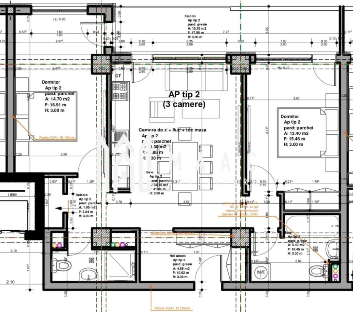 Apartament 3 camere | 72.35 MPU | Balcon | Veterani