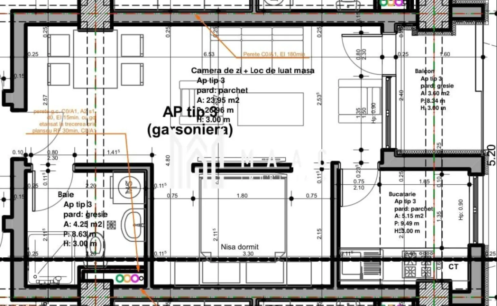 Apartament 1 cameră | 50,95MPU | Balcon | Veterani