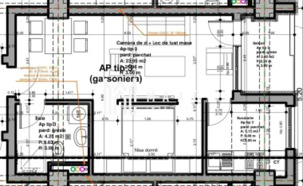 Apartament 1 cameră | 50,95MPU | Balcon | Veterani