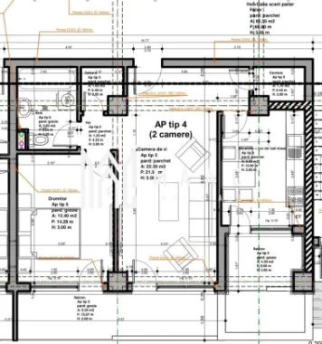 Apartament | 2 camere | 66,45 MPU | 2 Balcoane | Veterani