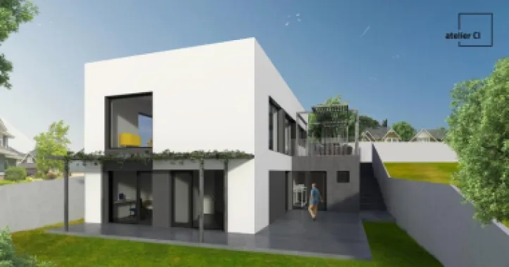 Vilă nouă design mediteranean, proiect deosebit și panoramă- 299.000 E