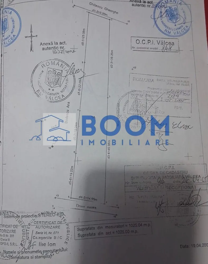 Teren Vladesti | 1025 MP | Zona White Department - BOOM Imobiliare vă propune spre vânzare un teren intravilan situat în localitatea Vlădești, într-o zonă liniștită și în plină dezvoltare, în apropierea piscinei White Department.

Terenul are o suprafață de 1.025 mp și beneficiază de o deschidere stradală de 15 metri liniari, fiind ideal pentru construirea unei locuințe individuale. Amplasarea oferă o priveliște superbă, perfectă pentru cei care își doresc confort, intimitate și un cadru natural plăcut.

Utilitățile (apă, curent, gaz) sunt la limita de proprietate, iar zona este într-o continuă expansiune, cu mai multe case noi aflate în construcție, ceea ce face ca investiția să fie una sigură și avantajoasă.

Acces facil, vecinătate selectă și potențial excelent pentru dezvoltare rezidențială.

Pentru mai multe detalii și vizionări, BOOM Imobiliare vă stă la dispoziție.

ID: CP3195733