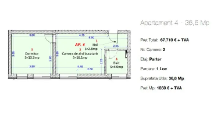 Apartament 2 camere zona SHOPPING CITY Sibiu