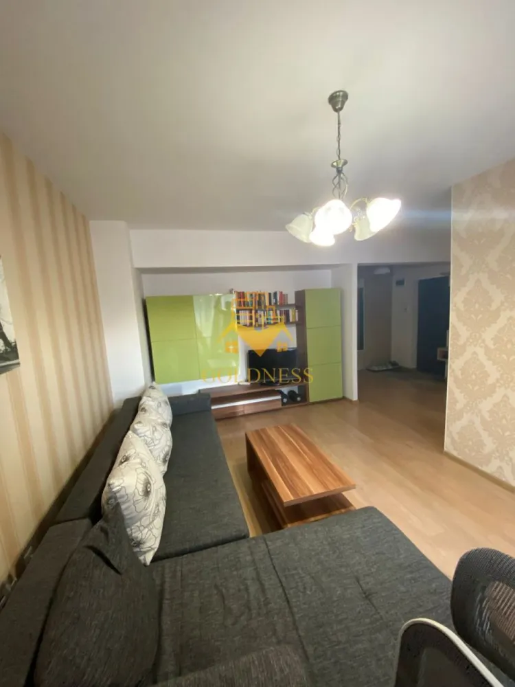 2 camere, modern, garaj, bloc nou,Buna Ziua, Bonjour Residence, Sophia - GOLDNESS Imobiliare vă propune spre închiriere un apartament cu 2 camere complet mobilat și utilat, la etajul 2 într-un imobil de 8 etaje, în Cartierul Buna ZIua. Dispune de loc de parcare subterana! Se află în apropierea stațiilor de transport în comun, magazine, restaurante, spații verzi, farmacii, etc. Apartamentul este compartimentat astfel: - dormitor cu pat matrimonial, noptiere, spatiu pentru depozitare - living cu canapea exntesibila, spatiu pentru depozitare, 2 dressinguri - bucatarie complet mobilata, utilata, loc de luat masa - baie cu cada, calorifer port prosop și dulap pentru depozitare. - terasa de 7 mp. Imobilul este dotat cu toate cele necesare- centrală proprie, mașină de spălat haine, frigider, plită electrică, hotă, etc. Dacă sunteți interesați de acest apartament și doriți să îl vizionați, dar și pentru alte oferte nu ezitați să ne contactați telefonic sau prin e-mail. Vă stăm la dispoziție! Pentru intermediere se percepe un comision de 50% din prețul chiriei! }}