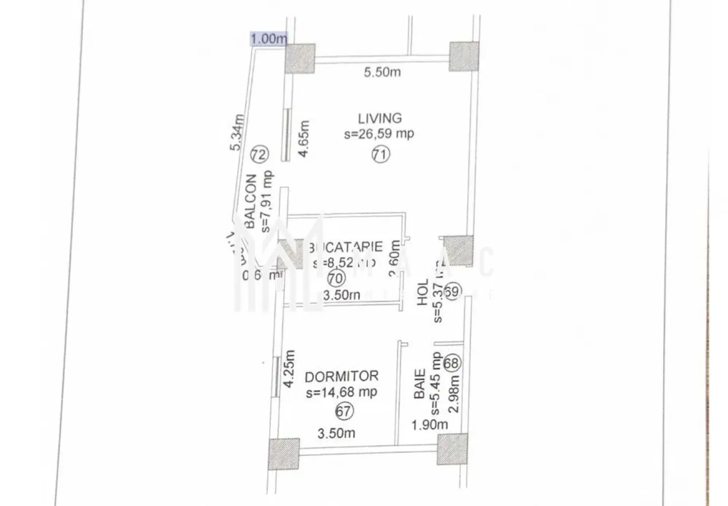 Apartament 2 camere | 61 mp | Balcon | Mihai Viteazul