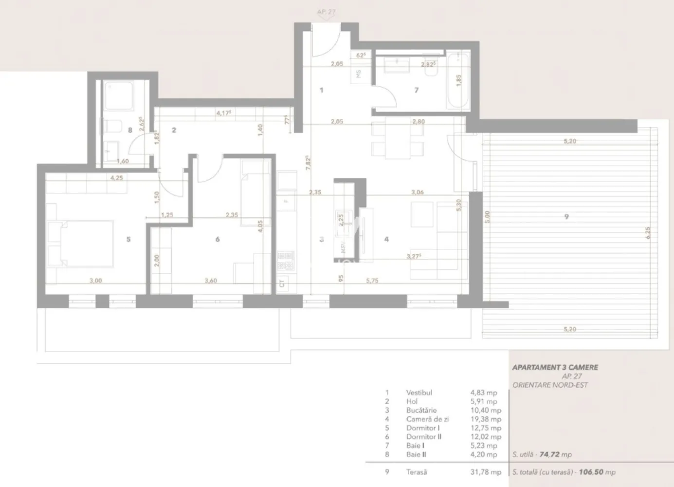 Apartament tip penthouse, Turnisor,Sibiu