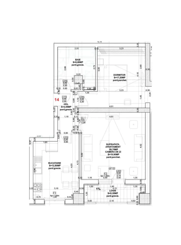 Apartament 2 camere Sibiu - imobil NOU