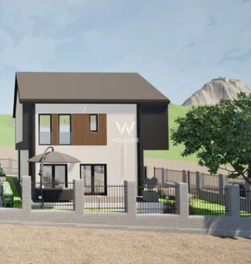 Casă single modernă, eficientă energetic și curte generoasă