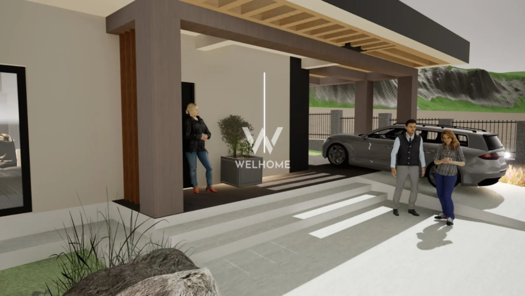 Casă single modernă, eficientă energetic și curte generoasă