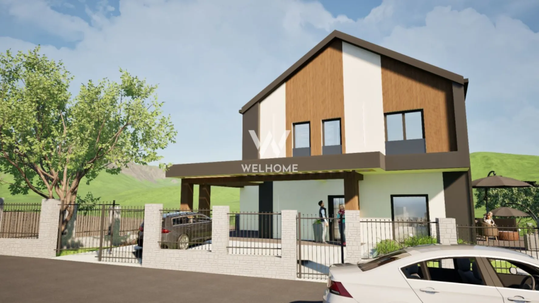 Casă single modernă, eficientă energetic și curte generoasă