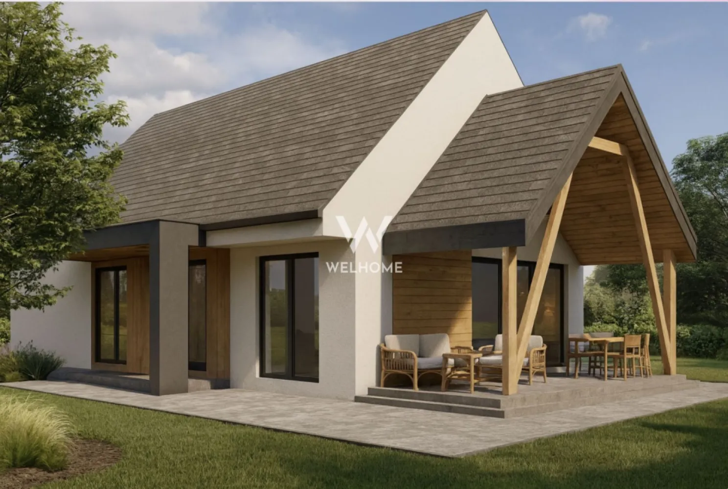 Casă pe un singur nivel – priveliște spre munți – Șura Mică