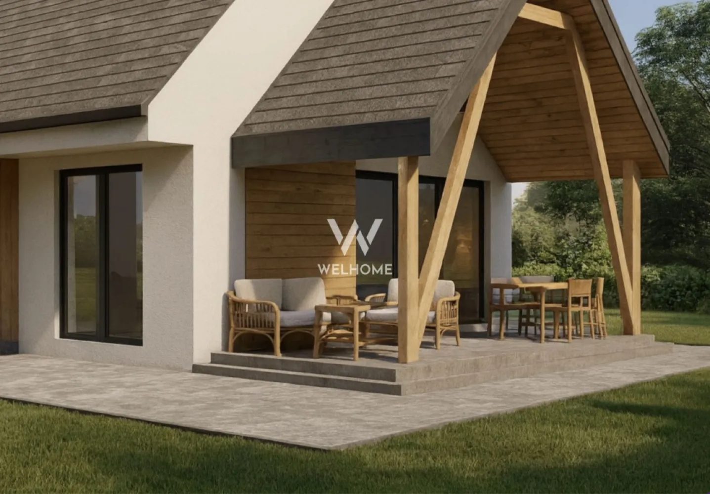 Casă pe un singur nivel – priveliște spre munți – Șura Mică