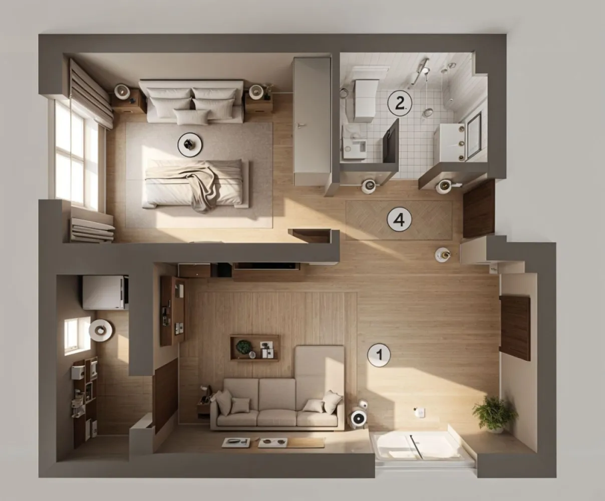 Apartament 2 camere bloc finalizat - Militari Residence - TVA INCLUS !! Comision 0% Oferta de vanzare apartament cu 2 camere decomandat, situat la etajul 1 al unui bloc nou, ce dispune de lift. Suprafața utilă de aproximativ 50 mp oferă un spațiu generos și eficient compartimentat, ideal pentru un cuplu sau o familie mică. Apartamentul este disponibil pentru mutare imediată și beneficiază de o locație excelentă în zona Militari Residence, într-o zonă liniștită, dar în apropierea tuturor facilităților necesare unei vieți confortabile: - Parc în apropiere - Școală și grădiniță în zonă - Acces rapid la transport public - Mall, magazine și centre comerciale în apropiere Imobilul este situat într-un bloc cu 3 etaje, recent construit, perfect pentru un trai modern. *Caracteristici:* - Suprafață utilă: aproximativ 50 mp - 2 camere decomandate Pentru mai multe detalii sau pentru programarea unei vizionări, nu ezitați să ne contactați! }}