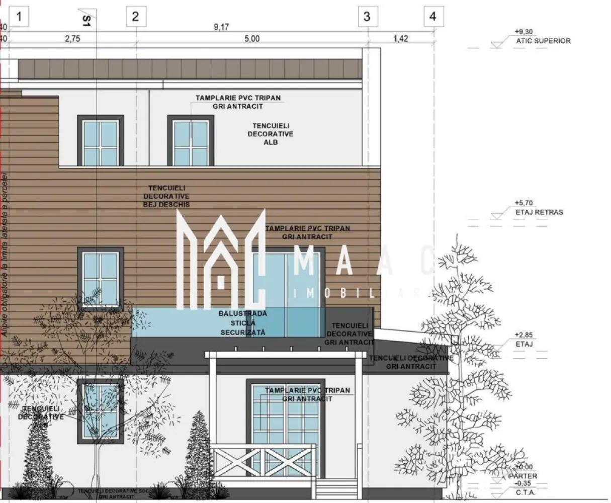 Duplex modern | 4 camere | Zona Gusterita | Comision 0 - MAAC Imobiliare va propune spre vanzare o casa tip duplex cu 4 camere decomandate , 2 bai, terasa si cu un teren de 217 mp .

Casele se vor preda in vara anului 2026 , exteriorul la cheie iar la interior la alb cu centrala si incalzire in pardoseala.

Compartimentare:

- 4 camere
- 3 dormitoare decomandate fiecare cu iesire pe terasa
- bucatarie separata ( dispune de camara)
- living cu iesire pe terasa de 10 mp
- 2 bai

Beneficii:

- zona linisita de case
- total decomandat
- camere spatioase si luminoase
- terasa mare la etajul retras 25 mp
- instalatie pregatita pentru panouri fotovoltaice

Pentru mai multe detalii, vă rugăm să menționați ID: CP2993478.