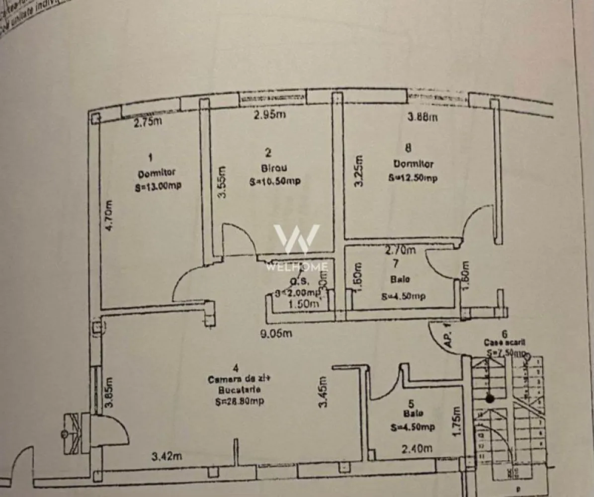 Apartament cu 3 camere si grădină 74 mp zona Triajului Selimbar