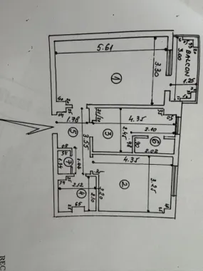 De vanzare apartament cu 2 camere, renovat, etaj 4 , Mazepa 1, 85.000 euro