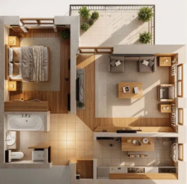 Ap. 2 cam. aprilie 2026 zona Militari Residence