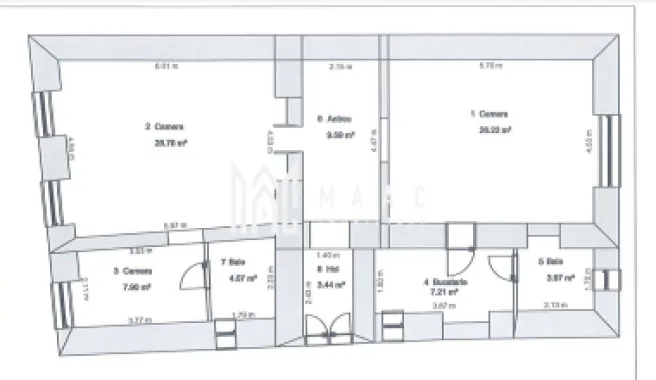 Apartament superb 3 camere 91 mpu zona Ultracentrala