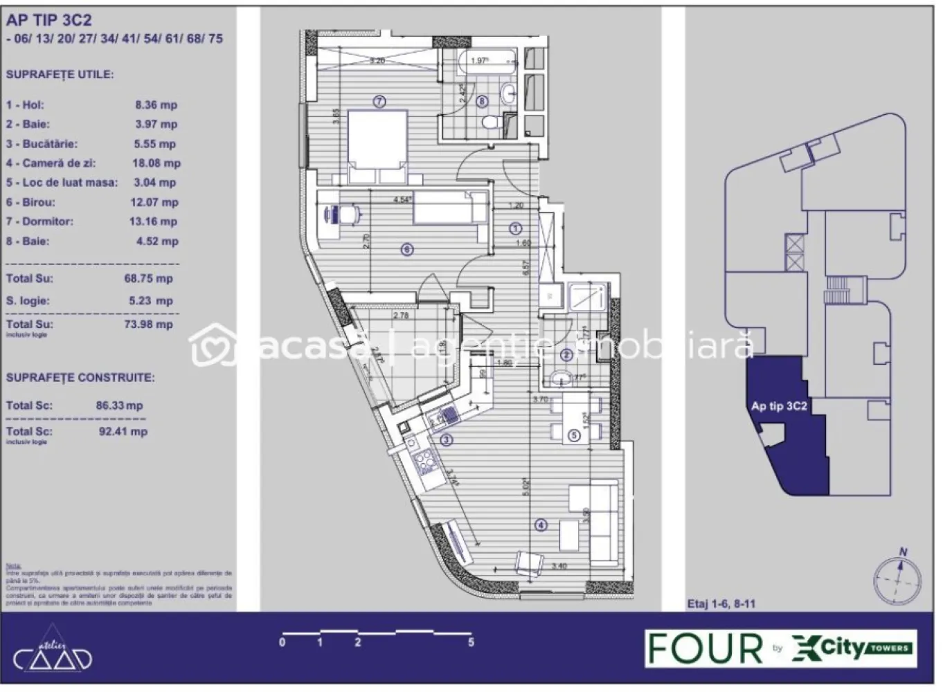 Apartament cu 3 camere și parcare subterană | XCity Timișoara