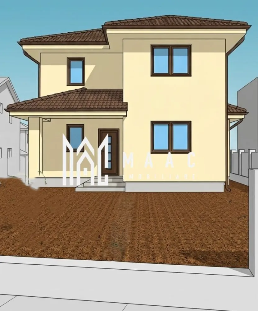 Casă Individuală | 5 camere | 113 MPU | Curte | Șura Mică - MAAC Imobiliare vă propune spre vânzare o casă individuală superbă, situată într-o zonă rezidențială liniștită de case din Șura Mică, perfectă pentru o familie care își dorește confort și spațiu. Construcția abia începe, oferindu-vă oportunitatea de a securiza proprietatea încă din această fază și de a urmări întregul proces, termenul de predare fiind stabilit pentru sfârșitul anului 2026. Pe un teren de 372 mp, casa beneficiază de un proiect modern și bine compartimentat, cu o suprafață construită la sol de 85,45 mp și o suprafață desfășurată de 162,60 mp, rezultând o suprafață utilă totală de aproximativ 113 mp. Iată cum este compartimentată această locuință: La parter vă întâmpină un hol generos de 7,10 mp, care face trecerea fluidă către celelalte încăperi. Aici se află: o baie modernă de 3,58 mp un birou luminos de 10,21 mp, perfect pentru lucru de acasă sau transformabil într-un dormitor suplimentar, o bucătărie de 10,49 mp cu posibilitatea de a fi închisă sau deschisă către living. Zona de zi este completată de: un living spațios de 24,10 mp cu zonă de dining și ieșire în curtea generoasă plus un spațiu tehnic sau o cămară utilă de 3,29 mp La etaj este organizată: zona de odihnă, care dispune de un dormitor principal de 14,38 mp și alte două dormitoare de 12,35 mp și 13,75 mp. acest nivel este deservit de o baie mare de 4,40 mp, o a doua baie de 3,58 mp un hol de 5,35 mp care conectează toate încăperile. La exterior, casa se predă la cheie, fiind izolată termic și dotată cu acoperiș din țiglă ceramică. Curtea v-a fi liberă, oferind spațiu suficient pentru amenajarea unei grădini, a unui loc de joacă sau a unei zone de relaxare. Locuința se predă fără gard și pavaj. Interiorul se predă la stadiul de ALB, oferindu-vă posibilitatea de a vă personaliza locuința conform propriilor gusturi. Vor fi turnate șapele, pereții vor fi pregătiți pentru finisaje, iar instalațiile electrice, termice și sanitare vor fi realizate. Casa v-a beneficia de geamuri termopan eficiente energetic, asigurând un confort termic optim, iar podul via fi complet izolat. Printre avantajele majore se numără poziționarea centrală în Șura Mică, proiectul modern și excelent compartimentat, predarea la cheie la exterior și la ALB la interior, precum și oportunitatea de a personaliza detaliile finale. Casa se poate preda și la stadiul de ROȘU interior-exterior, cu geamuri montate și instalație electrică. Pentru vizionări sau mai multe detalii ,schițe ,contactați-ne și specificați codul proprietății ID: CP3005298 }}