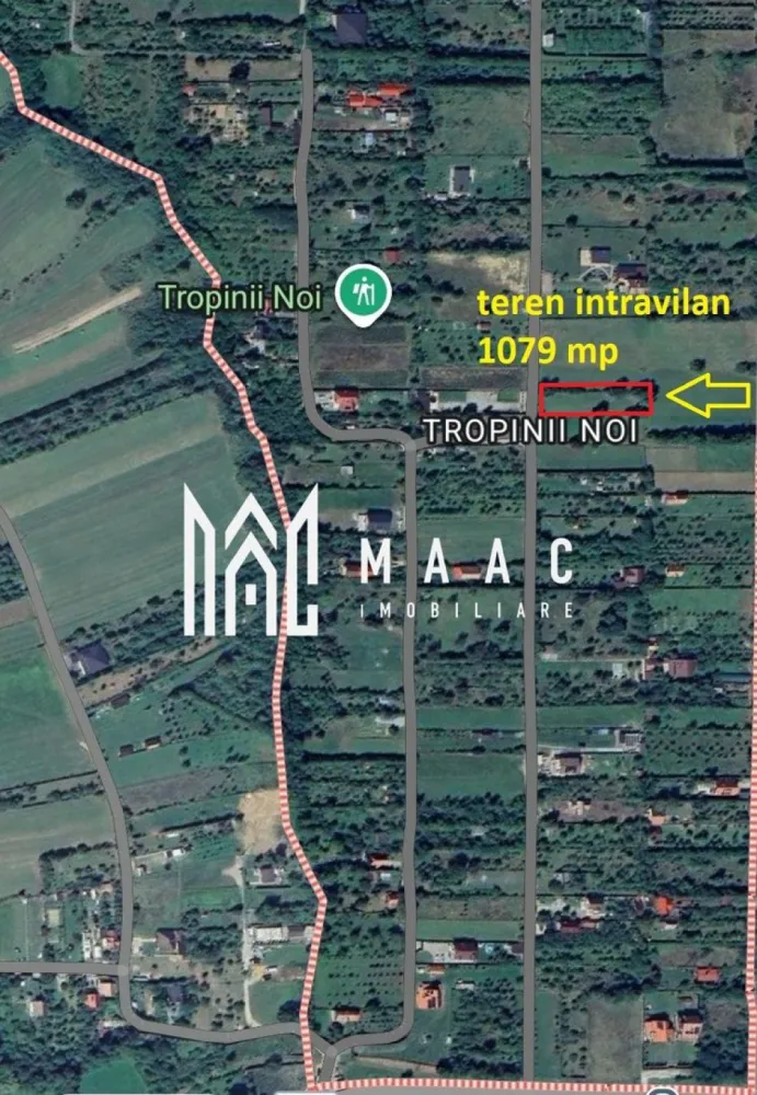 Teren intravilan 1079 mp zona Tropinii Noi Sibiu - MAAC Imobiliare vă propune spre vânzare un teren intravilan cu suprafața de 1079 mp, situat în zona Tropinii Noi din Rășinari, o locație apreciată pentru liniște, aer curat și apropierea de natură. Proprietatea este poziționată în intravilanul Sibiului și beneficiază de o deschidere de 15 ml, fiind deja îngrădită, aspect ce oferă un plus de siguranță și delimitare clară a proprietății. Terenul se află într-o zonă retrasă și liniștită, ideală pentru construcția unei locuințe, având în proximitate pădurea și oferind o priveliște deosebită către munți. Amplasarea sa îmbină perfect accesul facil către oraș cu avantajele unui cadru natural, fiind potrivit atât pentru investiție, cât și pentru dezvoltarea unei locuințe personale. Pentru mai multe detalii, vă rugăm să menționați CP3008959 la telefon. }}