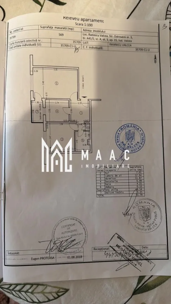MAAC Imobiliare propune spre vânzare un apartament cu 2 camere, mobilat și utila