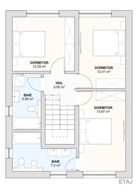 Casă individuală nouă cu pod – 4 camere – Șura Mică