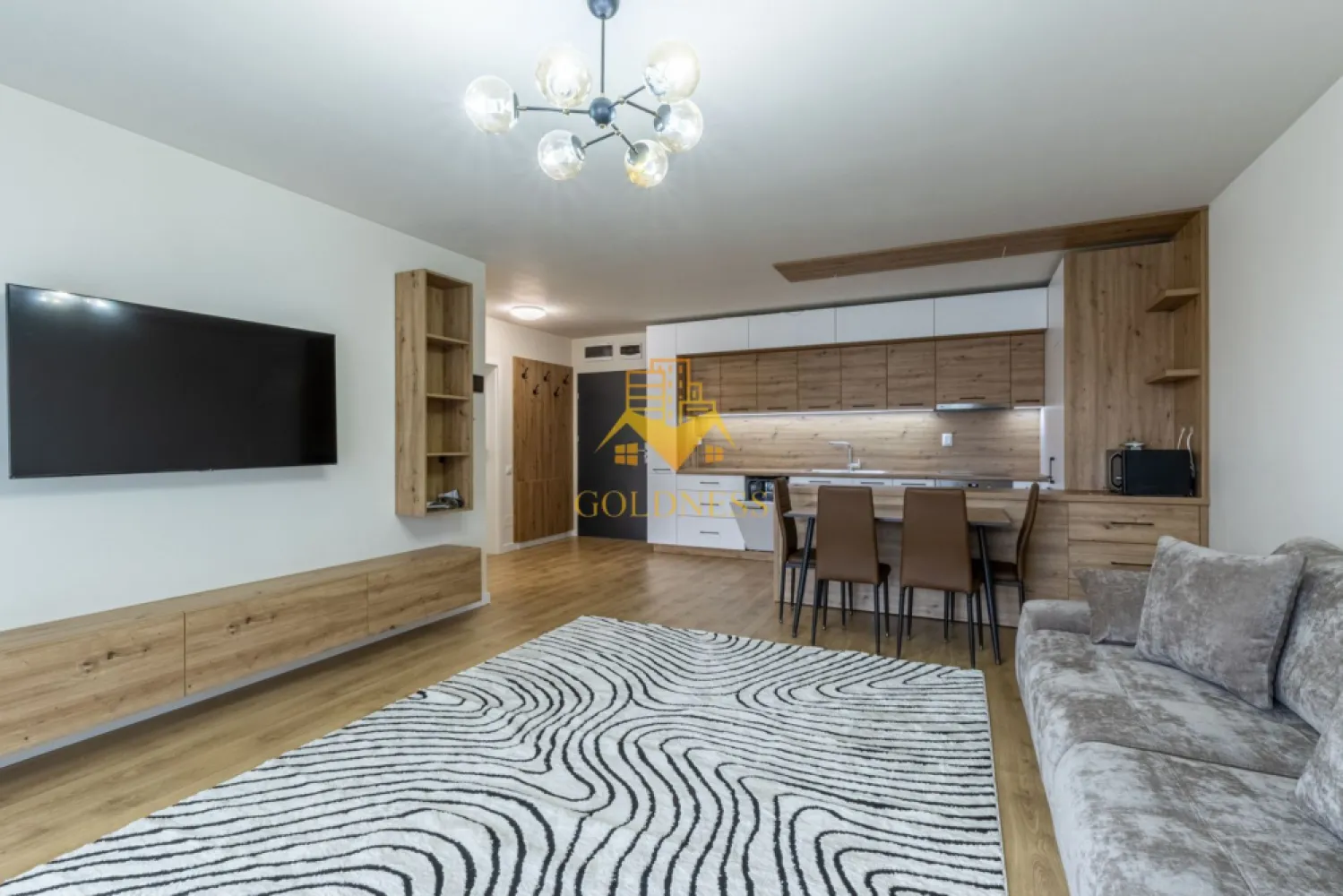 2 camere, premium, bloc nou, Marasti, The Nest, The Ofiice, 21 Dec - GOLDNESS Imobiliare vă propune spre închiriere un apartament cu 2 camere complet mobilat și utilat, la etajul 3 într-un imobil de 7 etaje, în cartierul Marasti. Apartamentul este compartimentat astfel: - dormitor cu pat matrimonial, dressing, noptiere - living cu bucatarie open-space complet utilată, canapea, loc de servit masa - baie cu cabina de dus, calorifer port prosop inox și dulap pentru depozitare. - terasa de 15 mp. Imobilul este dotat cu toate cele necesare- centrală proprie, mașină de spălat haine, frigider, plită electrică, hotă, TV, etc. Se află în apropierea stațiilor de transport în comun, magazine, restaurante, spații verzi, farmacii, etc. Dispune de parcare subterana inclusa in pret! Dacă sunteți interesați de acest apartament și doriți să îl vizionați, dar și pentru alte oferte sau detalii nu ezitați să ne contactați telefonic sau prin e-mail - goldnessimobiliare@gmail.com. Vă stăm la dispoziție!