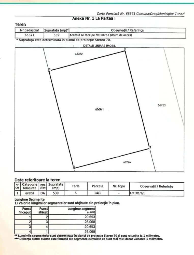Teren de vânzare | Dimieni – Tunari - Teren de vânzare | Dimieni – Tunari Nordul Bucureștiului – complex rezidențial liniștit O oportunitate foarte bună pentru cei care vor să își construiască o casă de familie într-o zonă liniștită, aproape de București, cu acces rapid către oraș și zonele importante. Detalii teren: Suprafață totală teren: 671 mp Suprafață utilă teren: 539 mp Cotă parte: 132 mp Deschidere: 25 m Preț: 50.000 € Deschidere: 25 m Adâncime: 20,7 m Ce se poate construi: Casă individuală (P+1E+M) Anexă (P+1E) Împrejmuire completă Racordare la utilități (apă, curent, gaz) Regim de construire: Locuință cu regim P+1+2R Localizare: Complex rezidențial District 8 – Dimieni Zonă liniștită și în dezvoltare Acces rapid către puncte importante: ~9 minute până la Școala Americană Pipera ~20 minute până la Pipera Plaza Acces rapid către A3 și A0 Avantaje: Zonă liniștită, potrivită pentru familie Acces într-un complex rezidențial privat Teren ușor de construit pe el Proiect și utilități pregătite Aproape de București și zona de business Zonă în continuă dezvoltare (valoare în creștere) Bonus: Oferim gratuit un proiect de casă P+1 (idee de construcție pentru acest teren) Preț: 50.000 € Comision: 2% 📞 +40 774 017 567 📞 +40 724 922 092 ✉️ info.inguzrealestate.com Inguz Real Estate Simplu. Rapid. Fără pierdere de timp. }}