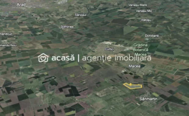 Teren 42 ha pentru parc fotovoltaic – Macea, Arad